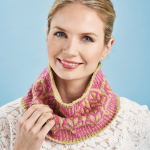 Fair Isle Leaf Colourwork Cowl Pattern Knitting Pattern