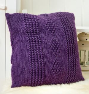 Learn to Knit A Ringlet Stitch Cushion