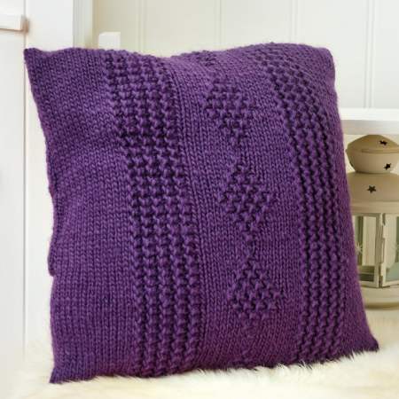 Learn to Knit A Ringlet Stitch Cushion Knitting Pattern