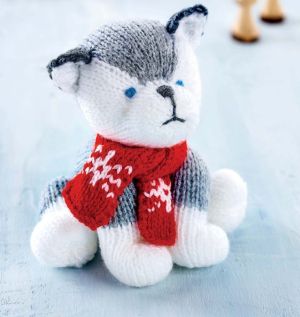 Beginner Knitted Husky Dog Toy Pattern