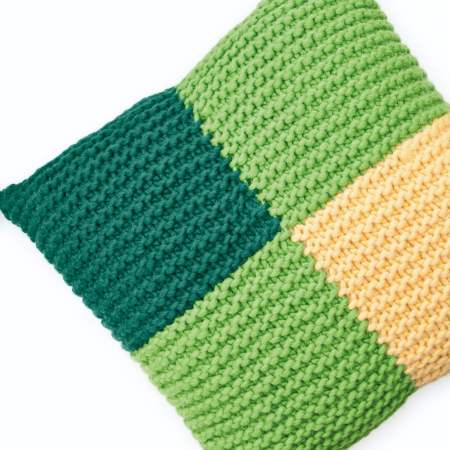 Zingy Garter Stitch Cushion Knitting Pattern