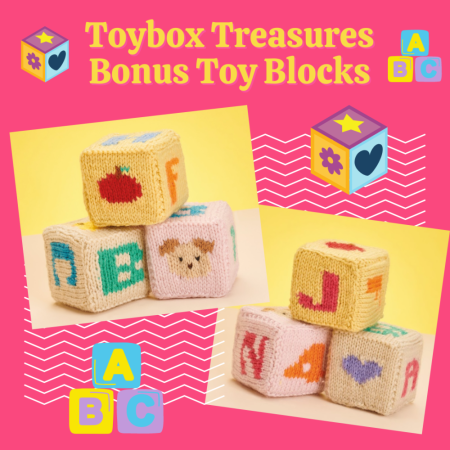 Trio of Toy Blocks Knitting Pattern