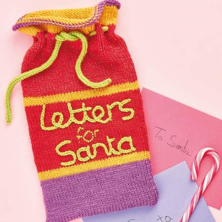 Letters for Santa Bag Knitting Pattern