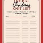 The Big Christmas Knit List Knitting Pattern