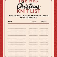 The Big Christmas Knit List Knitting Pattern