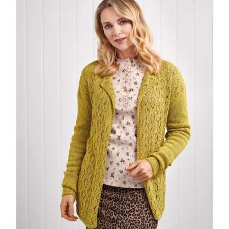 Long Lace Cardigan Knitting Pattern