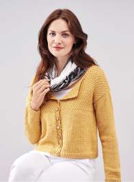 Irish Moss Stitch Cardigan Knitting Pattern