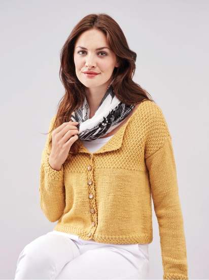 Irish Moss Stitch Cardigan Knitting Pattern