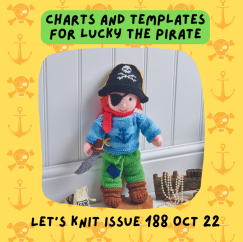Lucky the Pirate: Charts and Templates (LK 188 Oct 22) Knitting Pattern