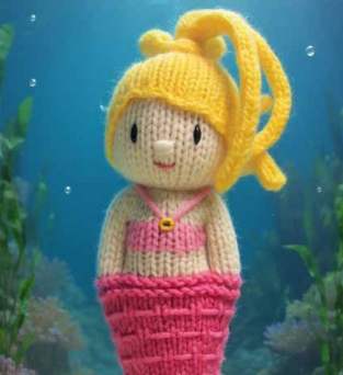 Easy Mermaid Comfort Doll | Toy Knitting Pattern Knitting Pattern