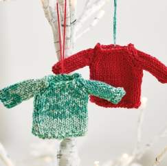 Mini Christmas Jumper Decorations Knitting Pattern