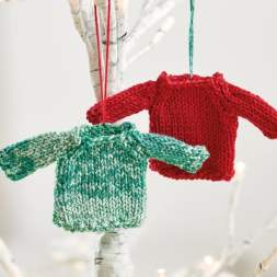 Mini Christmas Jumper Decorations Knitting Pattern