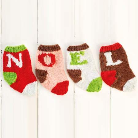 Personalised Christmas Stockings with alphabet charts Knitting Pattern