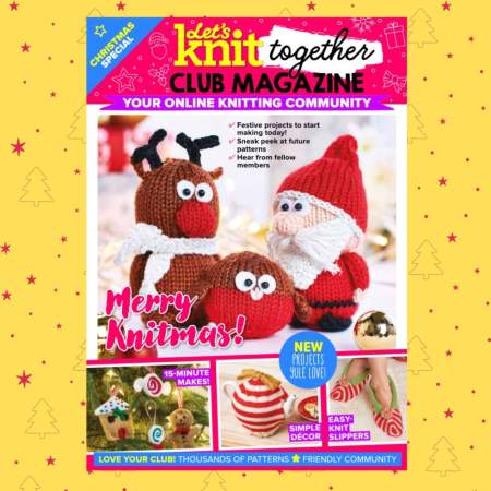 Let’s Knit Together Member’s Mini Mag: Christmas 2025 Knitting Pattern
