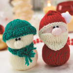 Mini Snowman and Santa Toy Knitting Pattern Knitting Pattern