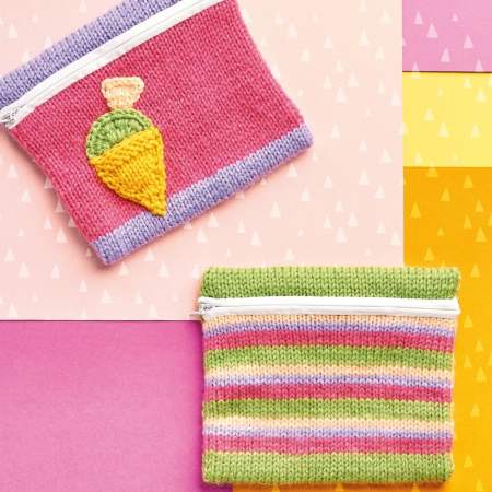 Mini Zip Purses Knitting Pattern