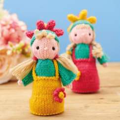 Miniature Flower Dolls Knitting Pattern
