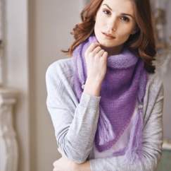 Simple mohair shawl Knitting Pattern