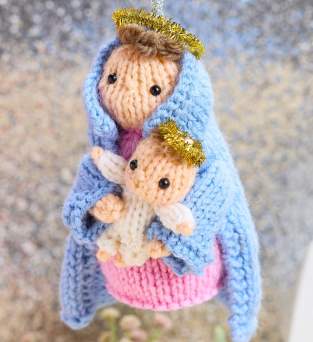 Mary and Jesus Bauble | Christmas Knitting Pattern Knitting Pattern