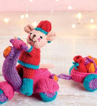 Motor Mouse Mike Christmas Toy Knitting Pattern Knitting Pattern