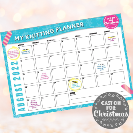 Cast On For Christmas 2022: My Knitting Planner Knitting Pattern