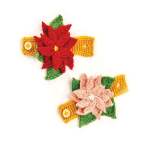 Poinsettia Christmas Table Napkin Rings Knitting Pattern Knitting Pattern