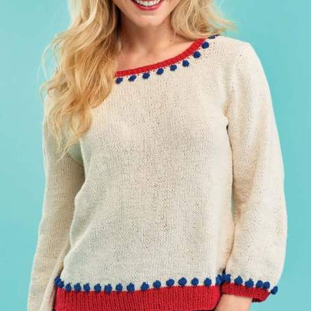 Nautical Bobble Sweater Knitting Pattern