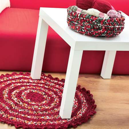 Chunky crochet basket and rug Knitting Pattern