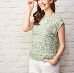 No-shaping Lace Top Knitting Pattern