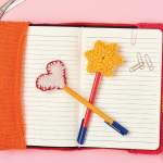 Notebook Cover & Pen Toppers Knitting Pattern