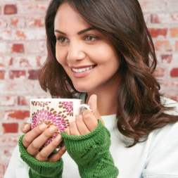 One Ball Fingerless Mittens Knitting Pattern