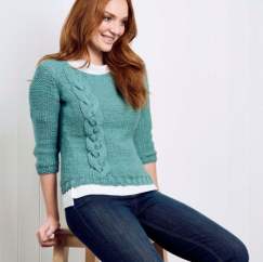 One Cable Jumper Knitting Pattern