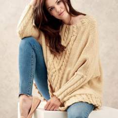 Oversized Cable Jumper Knitting Pattern