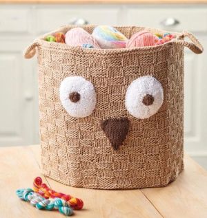 Knitted Owl Storage Basket