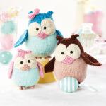 Family of Owls Knitting Pattern Knitting Pattern