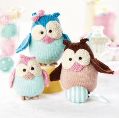 Family of Owls Knitting Pattern Knitting Pattern