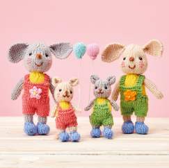 Party Mice And Rabbits Toy Knitting Pattern Knitting Pattern