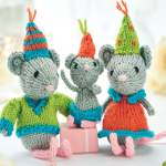 Party Mice Trio Knitting Pattern