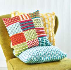 Patchwork Slip Stitch Sampler Cushion Knitting Pattern