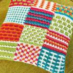 Patchwork Slip Stitch Sampler Cushion Knitting Pattern
