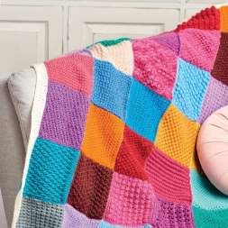 Rainbow Patchwork Blanket Knitalong | Part One Knitting Pattern