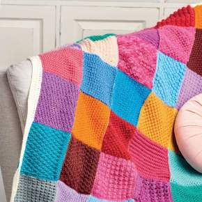 Rainbow Patchwork Blanket Knitalong | Part One Knitting Pattern