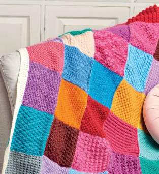 Rainbow Patchwork Blanket Knitalong | Part One Knitting Pattern