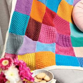 Rainbow Patchwork Blanket Knitalong | Part Three Knitting Pattern