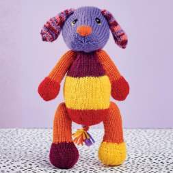 Knit VS Crochet: Patchwork Puppy Dog Pattern Knitting Pattern