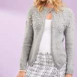Pearl Bead Cardigan Knitting Pattern