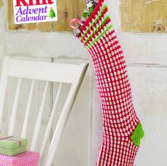 Peppermint pinstripe crochet stocking Knitting Pattern