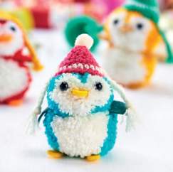 Perky Pom-Pom Penguins Crochet Pattern