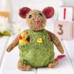Mouse in Dungarees Toy Knitting Pattern Knitting Pattern