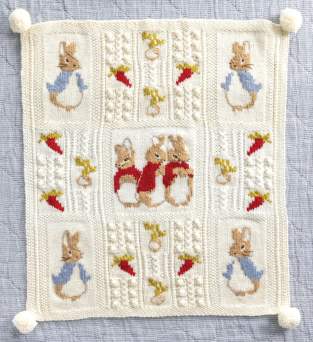 Peter Rabbit™ Baby Blanket Knitting Pattern Knitting Pattern